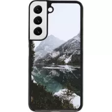 Samsung Galaxy S22 Case Hülle - Winter 22 snowy mountain and lake