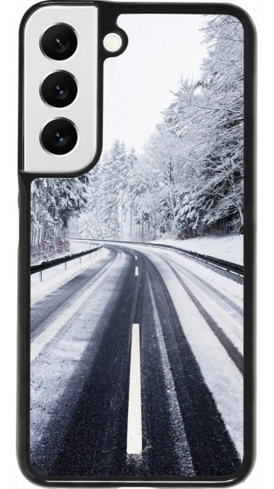 Coque Samsung Galaxy S22 - Winter 22 Snowy Road