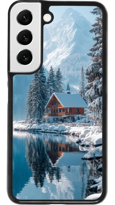 Coque Samsung Galaxy S22 - Winter 25 Winter house forest day