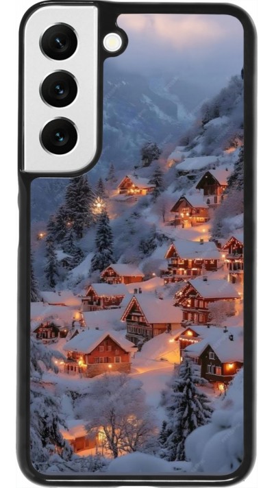 Coque Samsung Galaxy S22 - Winter 25 Winter snowy village