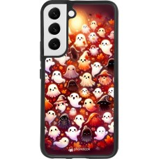 Coque Samsung Galaxy S22 - Silicone rigide noir Fantômes automne mignons