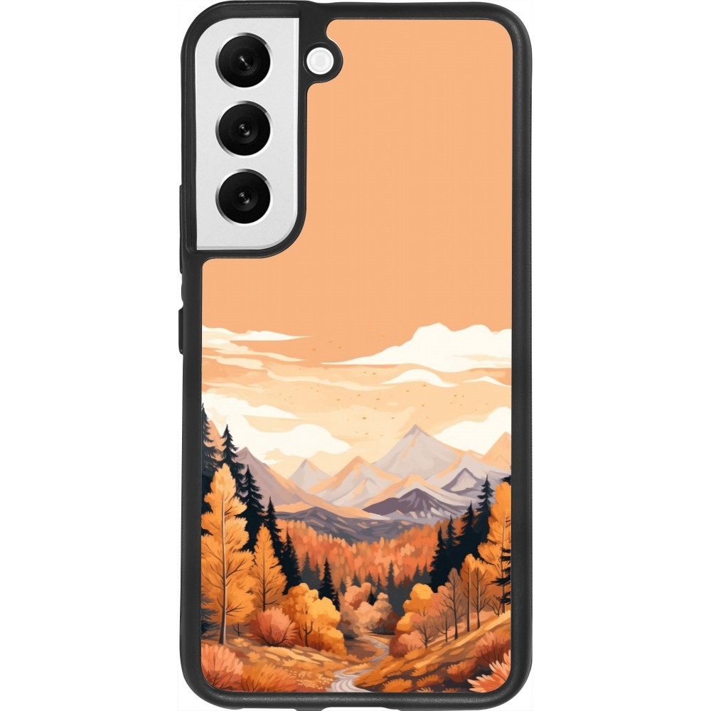 Coque Samsung Galaxy S22 - Silicone rigide noir Autumn 25 Mountains