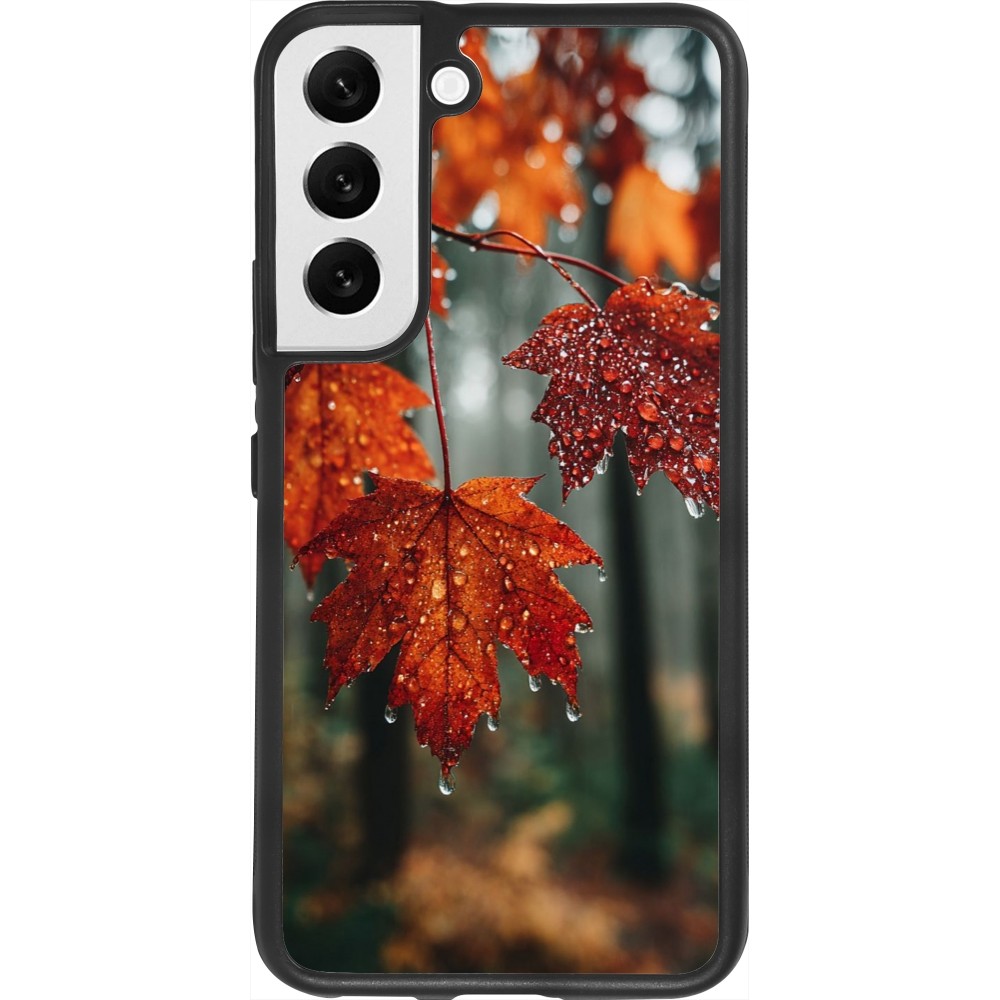 Coque Samsung Galaxy S22 - Silicone rigide noir Autumn 25 Rain