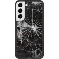 Coque Samsung Galaxy S22 - Silicone rigide noir Broken Screen