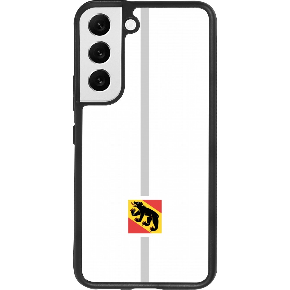 Samsung Galaxy S22 Case Hülle - Silikon schwarz Kanton BE weiss