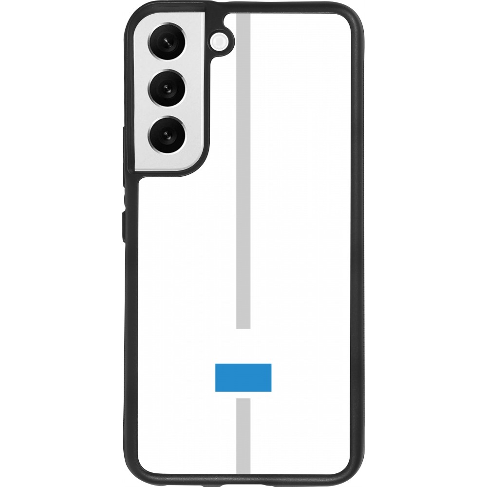 Samsung Galaxy S22 Case Hülle - Silikon schwarz Kanton LU weiss