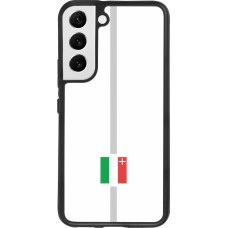Coque Samsung Galaxy S22 - Silicone rigide noir Canton NE blanc