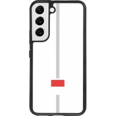 Coque Samsung Galaxy S22 - Silicone rigide noir Canton SO blanc
