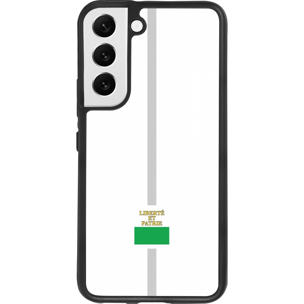 Samsung Galaxy S22 Case Hülle - Silikon schwarz Kanton VD weiss