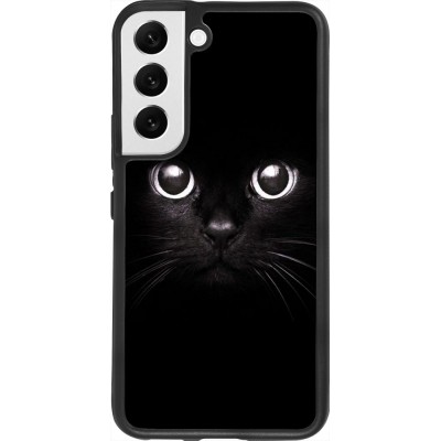 Hülle Samsung Galaxy S22 - Silikon schwarz Cat eyes