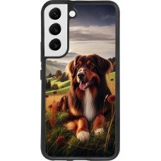 Samsung Galaxy S22 Case Hülle - Silikon schwarz Hund Land Schweiz