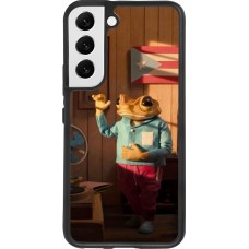 Coque Samsung Galaxy S22 - Silicone rigide noir Dancing frog DTMF