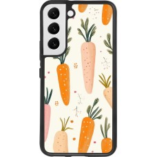 Coque Samsung Galaxy S22 - Silicone rigide noir Easter 2026 Illustration carrots