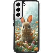 Coque Samsung Galaxy S22 - Silicone rigide noir Easter 2026 Rabbit in the garden