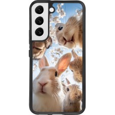 Coque Samsung Galaxy S22 - Silicone rigide noir Easter 2026 Rabbits