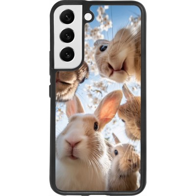 Coque Samsung Galaxy S22 - Silicone rigide noir Easter 2026 Rabbits