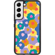 Coque Samsung Galaxy S22 - Silicone rigide noir Easter 2024 flower power