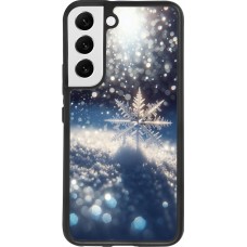 Samsung Galaxy S22 Case Hülle - Silikon schwarz Schneeflocke Solar Glanz