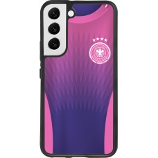 Coque Samsung Galaxy S22 - Silicone rigide noir Maillot de football Allemagne Extérieur personnalisable