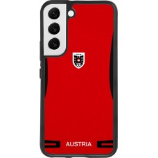Coque Samsung Galaxy S22 - Silicone rigide noir Maillot de football Autriche 2026 personnalisable