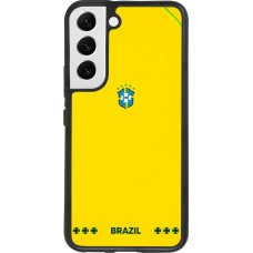 Samsung Galaxy S22 Case Hülle - Silikon schwarz Brasilien 2026 personalisierbares Fussballtrikot