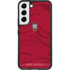Coque Samsung Galaxy S22 - Silicone rigide noir Maillot de football Corée du Sud 2026 personnalisable