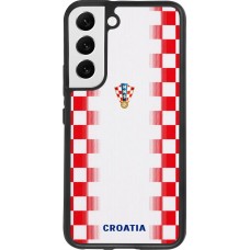 Coque Samsung Galaxy S22 - Silicone rigide noir Maillot de football Croatie 2026 personnalisable