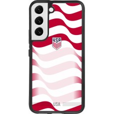 Coque Samsung Galaxy S22 - Silicone rigide noir Maillot de football États-Unis 2026 personnalisable