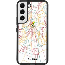 Coque Samsung Galaxy S22 - Silicone rigide noir Maillot de football Ghana 2026 personnalisable