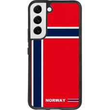 Coque Samsung Galaxy S22 - Silicone rigide noir Maillot de football Norvège 2026 personnalisable