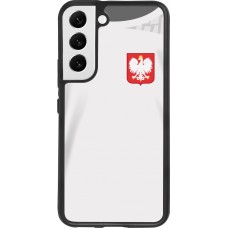 Coque Samsung Galaxy S22 - Silicone rigide noir Maillot de football Pologne 2022 personnalisable