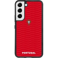 Coque Samsung Galaxy S22 - Silicone rigide noir Maillot de football Portugal 2026 personnalisable