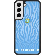 Coque Samsung Galaxy S22 - Silicone rigide noir Maillot de football RD Congo 2026 personnalisable