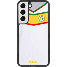 Coque Samsung Galaxy S22 - Silicone rigide noir Maillot de football Senegal 2022 personnalisable