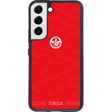 Coque Samsung Galaxy S22 - Silicone rigide noir Maillot de football Tunisie 2026 personnalisable