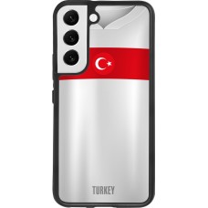 Coque Samsung Galaxy S22 - Silicone rigide noir Maillot de football Turquie personnalisable