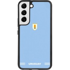 Coque Samsung Galaxy S22 - Silicone rigide noir Maillot de football Uruguay 2026 personnalisable