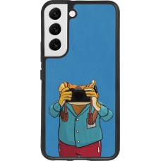 Coque Samsung Galaxy S22 - Silicone rigide noir Frog with camera DTMF