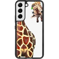 Hülle Samsung Galaxy S22 - Silikon schwarz Giraffe Fit