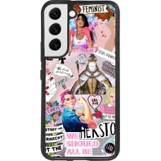 Coque Samsung Galaxy S22 - Silicone rigide noir Girl Power Collage