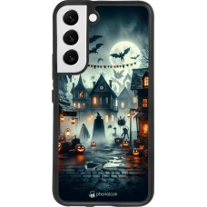 Samsung Galaxy S22 Case Hülle - Silikon schwarz Halloween Spukstadt