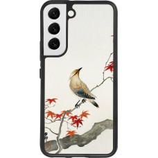 Coque Samsung Galaxy S22 - Silicone rigide noir Japanese Bird