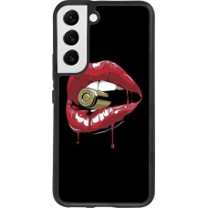Hülle Samsung Galaxy S22 - Silikon schwarz Lips bullet