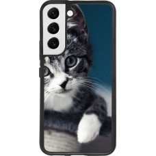 Coque Samsung Galaxy S22 - Silicone rigide noir Meow 23