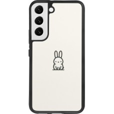Coque Samsung Galaxy S22 - Silicone rigide noir Minimal bunny cutie
