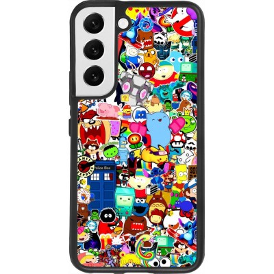 Coque Samsung Galaxy S22 - Silicone rigide noir Mixed cartoons