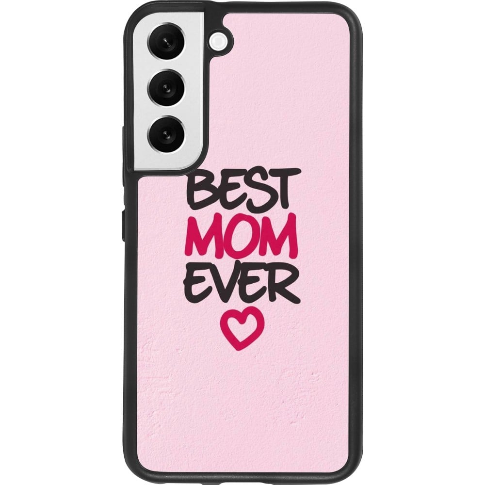 Samsung Galaxy S22 Case Hülle - Silikon schwarz Mom 2023 best Mom ever pink