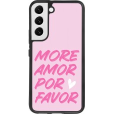 Coque Samsung Galaxy S22 - Silicone rigide noir More amor porfavor