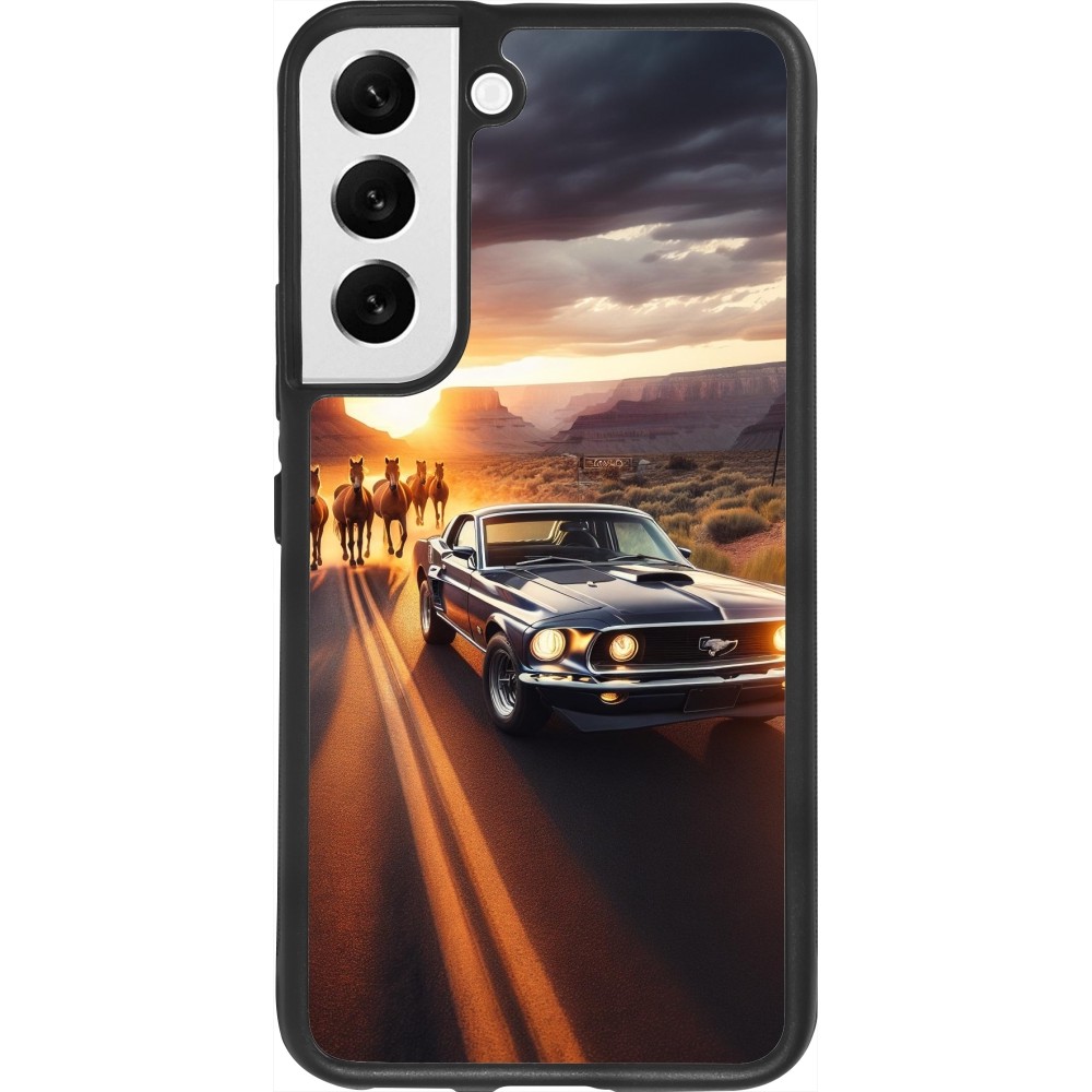 Samsung Galaxy S22 Case Hülle - Silikon schwarz Mustang 69 Grand Canyon