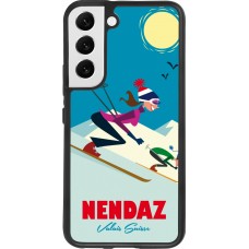 Coque Samsung Galaxy S22 - Silicone rigide noir Nendaz Ski Downhill